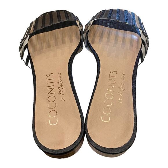 COCONUTS by MATISSE Up Late Black Slide Sandals NEW 9.5 - Picture 5 of 6